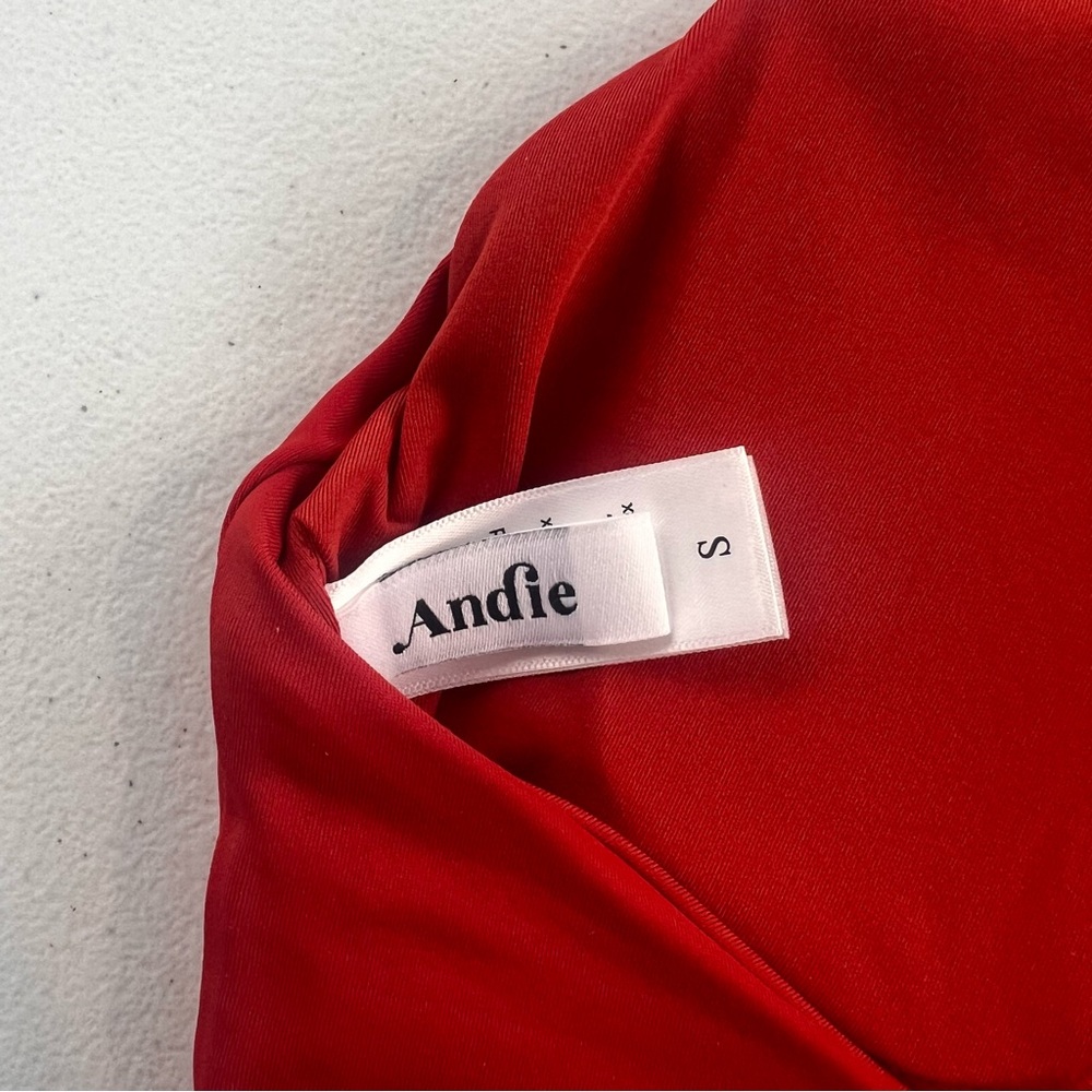 New Andie Swim The Luzon Chili Pepper Red Halter Neck One-Piece Classic Swimsuit - Picture 7 of 11